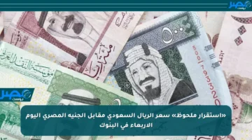 «استقرار ملحوظ» سعر الريال السعودي مقابل الجنيه المصري اليوم الأربعاء في البنوك